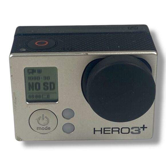 GoPro HERO3+ Black Action Camera Silver With LCD Attachment Tested W Battery - Picture 2 of 8